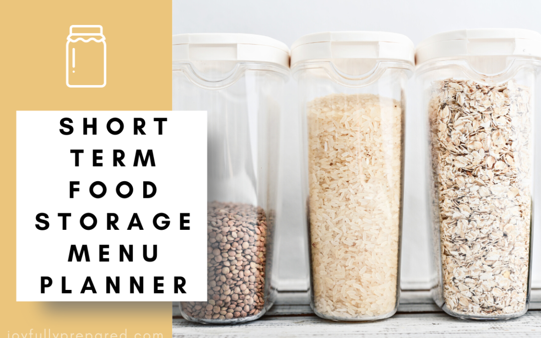 Short Term Food Storage Menu Planner