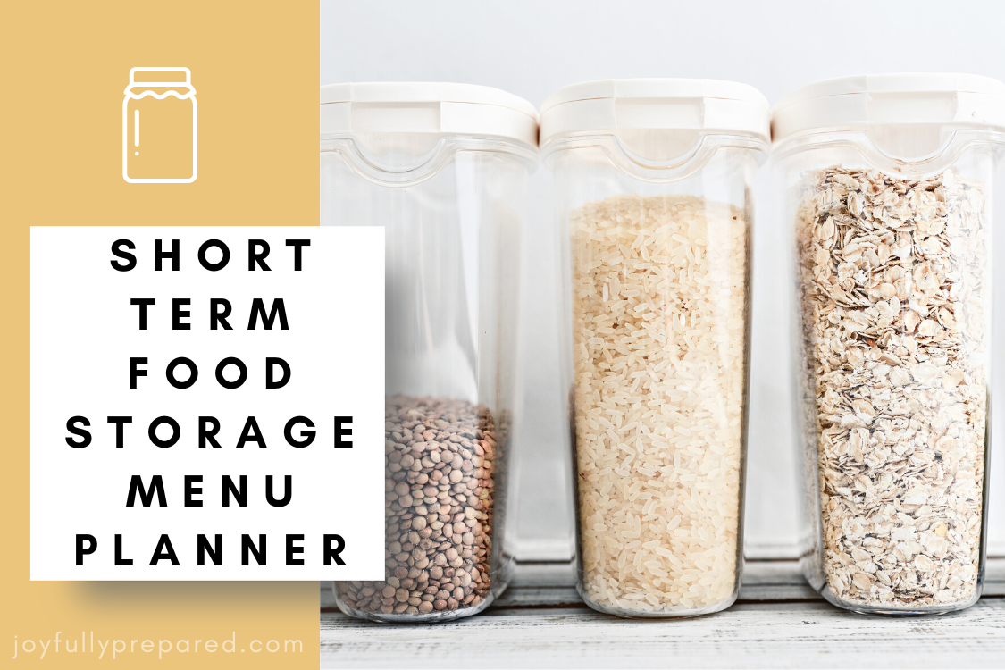 Short Term Food Storage Menu Planner