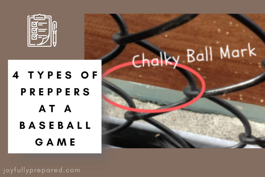 4 types of preppers at a baseball game