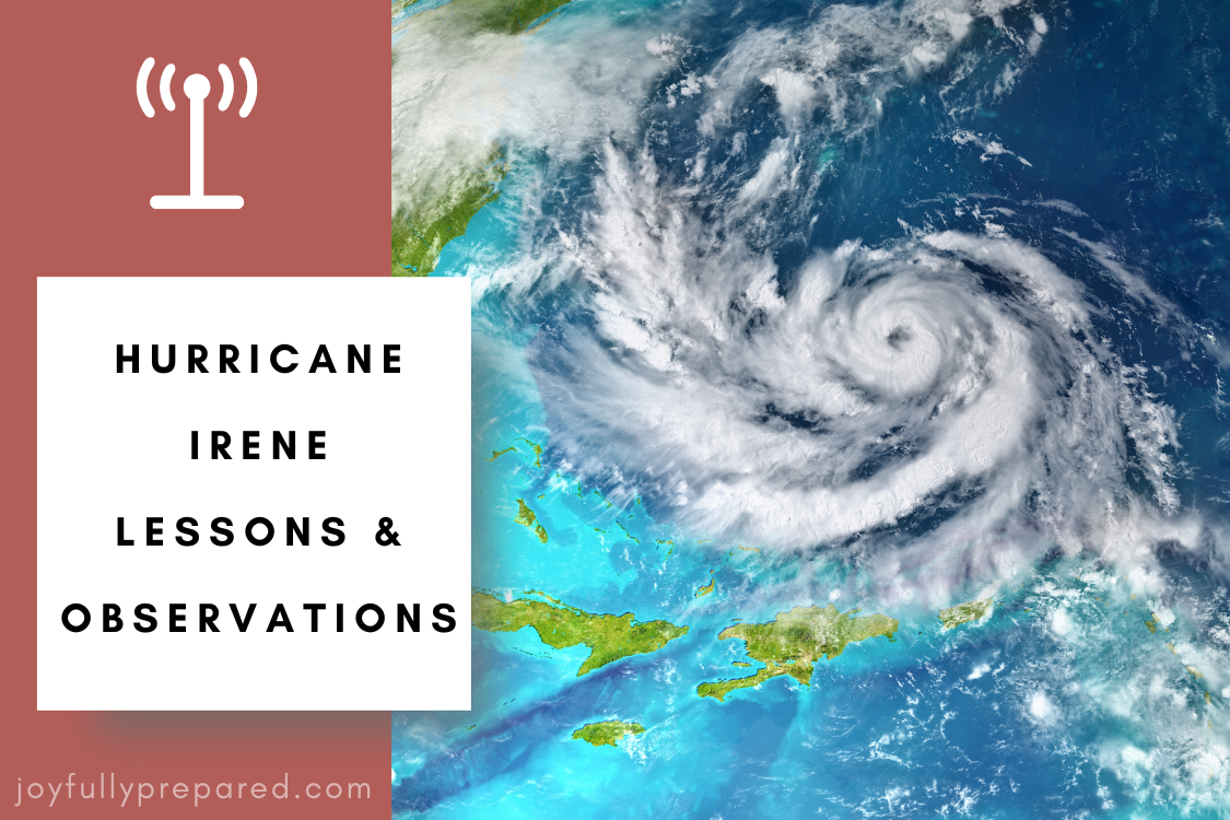 Hurricane Irene Lessons and Observations